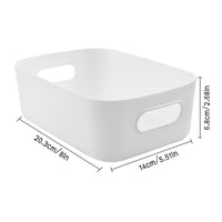 1 x RAW Customer Returns PCS Storage Basket, Hyacinthy Plastic Baskets Storage Box Small Basket Boxes with Handles Storage Container Organizer for Bathroom Kitchen Shelf, White - RRP €13.72