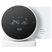 1 x RAW Customer Returns Beok thermostat underfloor heating for gas boiler heating system, Tuya WiFi smart room thermostat on the wall and standing optional, wireless heating thermostat digital, USB or battery operated - RRP €88.87