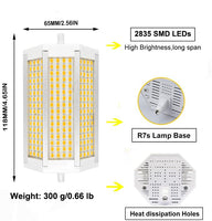 1 x RAW Customer Returns ALQFFHL R7S LED Lamps 118mm Dimmable 50W, Double Ended J Type Floodlights 500W Halogen Rod T3 Equivalent , 3000K 4000lm, LED Light Bulbs Rod Lamp, Walls Security Floors Light Bulbs Warm White  - RRP €29.26