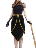 1 x Brand New Ushiny Belly Dance Skirt Black Rave Skirt Tassel Festival Costume Party Outfit for Women and Girls - RRP €22.8