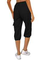 1 x RAW Customer Returns TOMEEK Capri Pants Women s Jogging Pants 3 4 Sports Pants Summer Casual Pants Sweatpants Shorts Solid Color Baggy Drawstring Waist Yoga Pants Training Pants with Side Pockets Black, L  - RRP €24.98