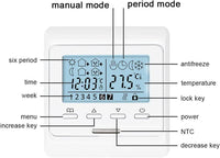 4 x Brand New Bmocoen 16A 230V LCD Digital Heating Thermostat Room Thermostat Underfloor Heating Thermostat Wall Heating Manual Mechanical White - RRP €88.72