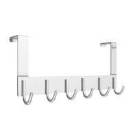 1 x RAW Customer Returns Anjuer door hanging rack, 6 hooks, aluminum alloy door coat rack, L 40 x W 4.5 x H 11cm - RRP €14.99