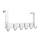 1 x RAW Customer Returns Anjuer door hanging rack, 6 hooks, aluminum alloy door coat rack, L 40 x W 4.5 x H 11cm - RRP €14.99