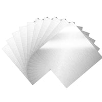 1 x RAW Customer Returns WANTOUTH 12 Pieces Aluminum Sheet 15 15 0.05 cm Aluminum Plate Thin Aluminum Sheets Practical Aluminum Foil with Protective Film for Jewelry Making Embossing and DIY - RRP €43.03