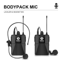 1 x RAW Customer Returns Debra Wireless Headworn Microphone, Wireless Microphone System, Adjustable Frequency 100 m Wireless Reception Distance for Party Home DJ Church with 4 Bodypack B  - RRP €149.0