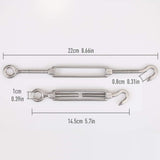 1 x RAW Customer Returns Cozihom, M6 Hook Eye C to O Turnbuckle 304 Stainless Steel, Hardware Kit for Wire Rope  - RRP €15.57