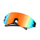 1 x RAW Customer Returns FEISEDY Sports Sunglasses for Men Futuristic Sports Glasses Women Mirrored Cycling Glasses UV Protection Cycling Glasses for Outdoor Activities B2867 - RRP €18.14