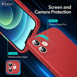 1 x RAW Customer Returns ESR Cloud Soft Case with MagSafe Compatible with iPhone 12 Mini 2020 5.4 Inch Silicone Case with Pro Camera Protection, Red - RRP €18.14