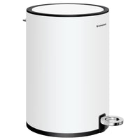 1 x RAW Customer Returns SONGMICS cosmetic bin, 3 litres, bathroom trash can, small waste bin with lid, soft close, removable plastic inner bucket, for bathroom, office, steel, cloud white LTB11WT - RRP €29.99