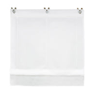 1 x RAW Customer Returns ESLIR Roman blind without drilling Roman curtains with U-hooks Eyelet blind Voile curtains Transparent curtains Modern 1 piece White WxH 80x130cm 1 piece - RRP €23.18