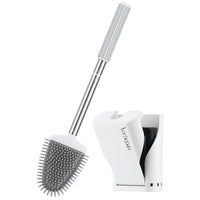 20 x Brand New Silicone Toilet Brush White Toilet Brush for WC Cleaning Toilet Brush Flexible Brush Head for Toilets Bathroom, Long Handle Stainless Steel Toilet Brushes Wall Mounted for Hygienic - RRP €275.2