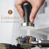 1 x RAW Customer Returns Ezebesta 51mm Coffee Tamper Black Aluminum Handle and 304 Stainless Steel Base Espresso Barista Stamp For Portafilter Coffee Machine Accessories - RRP €17.99