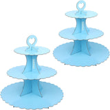 1 x Brand New 2 Lace Cake Stands, 3 Layers Muffin Cupcake Racks, 16 Cupcake Racks, Birthday Party, Coffee Table, Wedding, Baby Shower, Recyclable - RRP €20.4