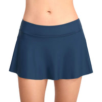 1 x Brand New FEOYA Women s Swimming Shorts Bikini Bottoms Skirt Shorts Trunks 2019 Swimsuit Tummy Control Swim Dress with Integrated Pants Mini Bikini Takini Swim Skirt Beachwear Blue M - RRP €27.6