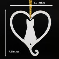 1 x Brand New HORTICAN cat decoration in love shape, garden decoration, metal decoration for outdoor use - RRP €10.07