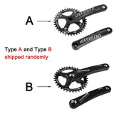 1 x RAW Customer Returns splumzer 170mm square crank for mountain bike with 104 bolt circle 32 34 36 38T chainring, wide narrow aluminum alloy MTB crank colorful, 36T  - RRP €37.94