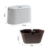 17 x Brand New COCOMU Table Trash can with lid small, pop-up small trash can, mini trash can made of plastic, for office, kitchen, bedroom, dressing table, car, trash can small white  - RRP €222.7