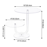 1 x RAW Customer Returns CECOLIC 2 Tier Clear Cake Stand Acrylic Cupcake Stand Cake Display Stand Dessert Pastry Holder for Wedding, Birthday, Party Decorations 10 inch  - RRP €24.99