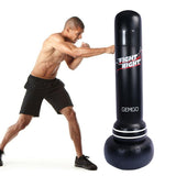 1 x RAW Customer Returns Punching Bag with Stand for Kids and Adults, JanTeelGO Kids Punching Bag 180cm with Pocket Design, 0.4mm Thick PVC Big Speed Ball Instant Rebound, Tumbler for Karate - RRP €27.47