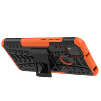 1 x Brand New JMstore Case Compatible with Xiaomi Redmi 9C Tempered Glass Protection,Armor Support Hybrid Case Cover Cases Orange  - RRP €19.2