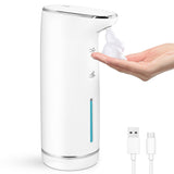 1 x RAW Customer Returns Soap Dispenser Automatic with Sensor Foam Soap Dispenser Electric - LAOPAO Touchless Foam Soap Dispenser Set USB Charging IPX5 Waterproof Motion Sensor for Kitchen Bathroom White 320 ml  - RRP €29.97