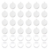 1 x RAW Customer Returns UNICRAFTALE 30 PCS 25mm Tray Cabochon Pendant 304 Stainless Steel Cabochon Blanks Pendant 25mm Round Bezel Tray Pendant with Glass Cabochons for Necklace Jewelry Making DIY - RRP €10.64