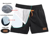 1 x RAW Customer Returns Ougelebo swimming trunks men s swimming shorts men s short quick-drying swimming trunks men s swimming trunks men s board shorts with zip pocket black XL - RRP €27.99