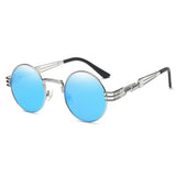 5 x RAW Customer Returns Dollger Round Steampunk Sunglasses Hippie Glasses Metal Frame 100 UV Blocking Lenses - RRP €300.0