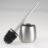 1 x RAW Customer Returns mDesign Elegant Stainless Steel Toilet Brush Toilet Brush with Holder Included Practical Toilet Brush Holders Silver - RRP €27.24