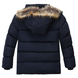 1 x RAW Customer Returns amiyan Baby Boys Warm Quilted Jacket Cotton Winter Coat Thick Children s Jacket Winter Jacket Fluffy Lined Winter Hooded Jacket with Faux Fur Winter Coat 10-11 Years, Black, XXXL, 140-146 - RRP €44.46