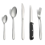 1 x RAW Customer Returns Cutlery set, Pleafind 30-piece cutlery set for 6 people, cutlery made of food-grade stainless steel, cutlery set, dining cutlery including spoon, knife, fork, steak knife, dishwasher safe - RRP €20.99