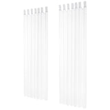 1 x RAW Customer Returns Deconovo Voile Curtains Tab Top Curtains Transparent Living Room, 175x140 cm Height x Width , White, Set of 2 - RRP €13.93