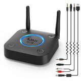 1 x RAW Customer Returns 1Mii Long Range Receiver, HiFi Wireless Audio Adapter, aptX Low Latency Bluetooth 5.1 Receiver with 3D Surround for Stereo System Speakers, Optical Coaxial 3.5mm RCA AUX - RRP €40.33