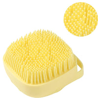 1 x Brand New SSyang Pet Dog Shampoo Brush Clean Dog, 2 Pieces Bath Brush Made of Soft Silicone, Massage Brush for Dogs, Bath Brush Dogs That Can Be Filled with Shower Gel, for Cats, Dogs Blue Yellow  - RRP €13.74