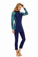 1 x RAW Customer Returns 3-Pieces Swimwear for Women Full Covered Swimsuit Burkini Plus Size Bathing Suit Beachwear XL,J7  - RRP €40.94