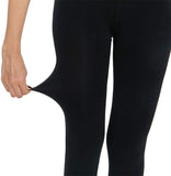 1 x RAW Customer Returns MANZI 2 pairs of women s classic black thermal warm fleece tights 400 denier XXL - RRP €19.99