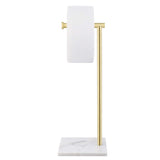 1 x RAW Customer Returns KES Toilet Paper Holder Standing Toilet Paper Holder Stainless Steel Toilet Roll Holder with Marble Base Toilet Paper Stand WC Paper Holder Toilet Paper Brushed Gold, BPH285S1-BZ - RRP €42.99