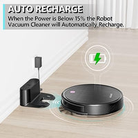 1 x RAW Customer Returns EICOBOT Robot Vacuum Cleaner, Strong Suction, Silent Ultra-thin Robot Vacuum Cleaner, 120 Minutes, Tangle-Free, Ideal for Pet Hair, Carpet and Hard Floor, Black - RRP €78.68