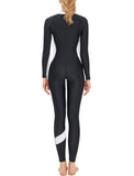 1 x RAW Customer Returns SEAUR Rash Guard Women UPF 50 Long Legs and Arms Full Body Swimsuit Zipper Swimsuit Slim Fit Sun Protection Swimwear - M - RRP €54.2