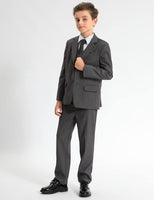 1 x RAW Customer Returns mintgreen Children s Ceremony Suits for Boys, Wedding Suit Jacket and Pageboy Trousers, Dark Grey, 12-13 Years, Label 14 - RRP €49.32