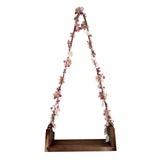 1 x RAW Customer Returns Harilla Newborn Props Wooden Swing Seats Gift Posing Props with Flower Rope Photo Shoot Background Accessory, Baby Photography Accessories for 0-3 Months Boys Girls, Coffee - RRP €28.99