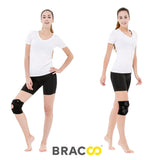 1 x RAW Customer Returns Bracoo KS10 knee support for men and women Knee support with patella opening - neoprene knee support ideal for volleyball, basketball, fitness, sports and everyday life black  - RRP €12.98