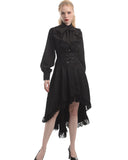 1 x RAW Customer Returns Fiamll Women s Gothic Steampunk Skirt Victorian Pirate High Waist Ruffle Skirt Black S M - RRP €32.94