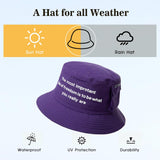 1 x Brand New TOP-EX Waterproof Fishing Hat Unisex Sun Hat for Men Women Bucket Outdoor Safari Hat Foldable Adjustable 92763 Purple M - RRP €27.6