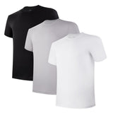 4 x RAW Customer Returns BAMBOO COOL Men s Undershirt Round Neck Basic Men s Short Sleeve T-Shirt 3 Pack - RRP €185.52