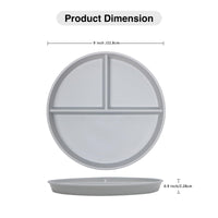 1 x RAW Customer Returns greenandlife plate set of 4 22.8cm unbreakable dinner plates, reusable children s plates with lids, plastic plates, tableware plates, microwave and dishwasher safe, camping plates for adults - RRP €17.77