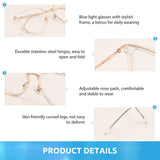 1 x RAW Customer Returns Firmoo blue light glasses without prescription women men round blue light filter computer glasses against headaches transparent with gold  - RRP €30.85