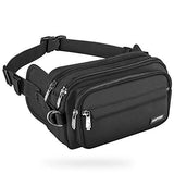 2 x RAW Customer Returns AGPTEK Bum Bag for Men Women Waterproof Belt Bag with 5 Individual Compartments Waist Bags for Dog Walking Travel Hiking Outdoor Activity Black - RRP €48.38