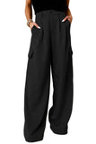 1 x RAW Customer Returns Byoauo Y2K Cargo Pants for Women High Waist Elegant Wide Leg Pants - RRP €34.27